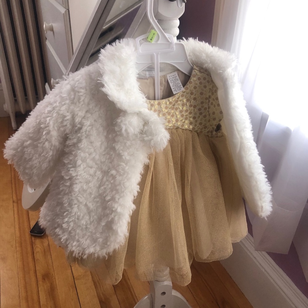 Infant gold dress
